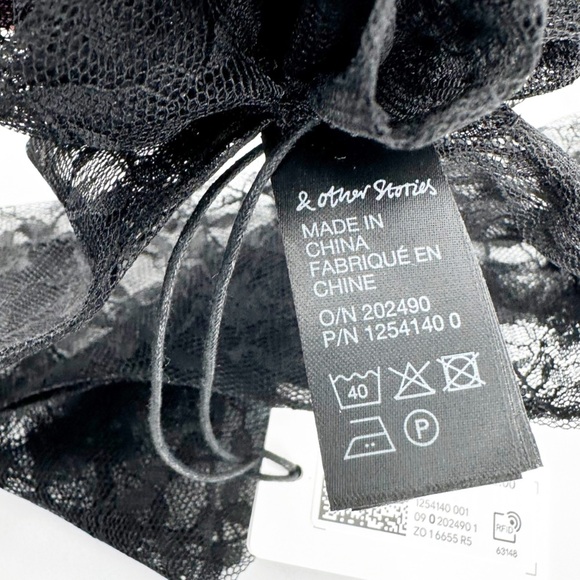 NWT & Other Stories Rose Tie Lace Necklace - Picture 6 of 6